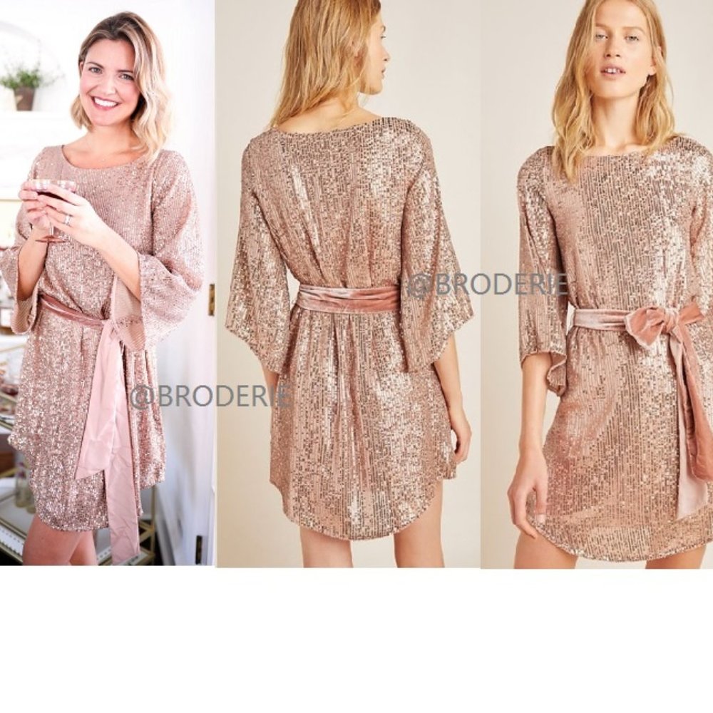 nwt Anthropologie Starling Sequined Tunic